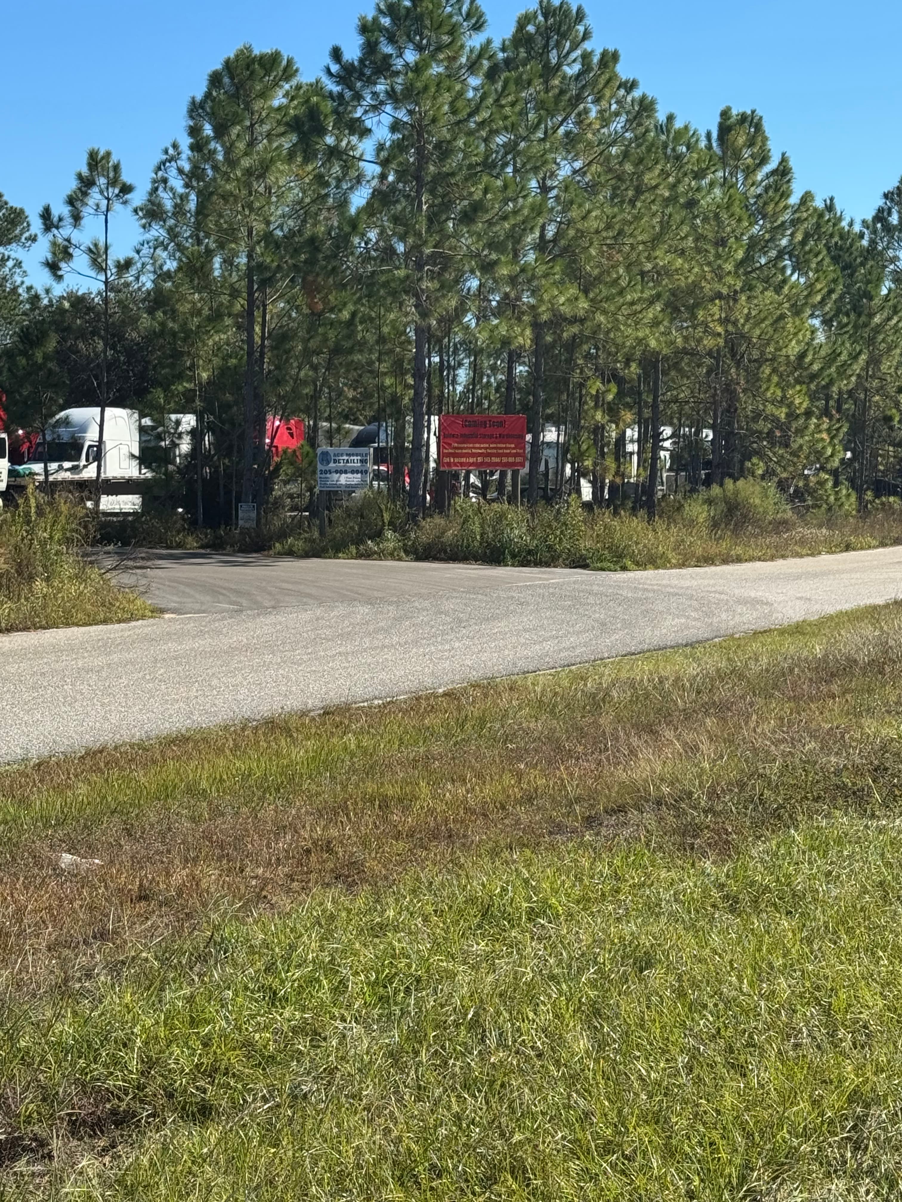 Ground-level view of facility